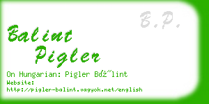 balint pigler business card